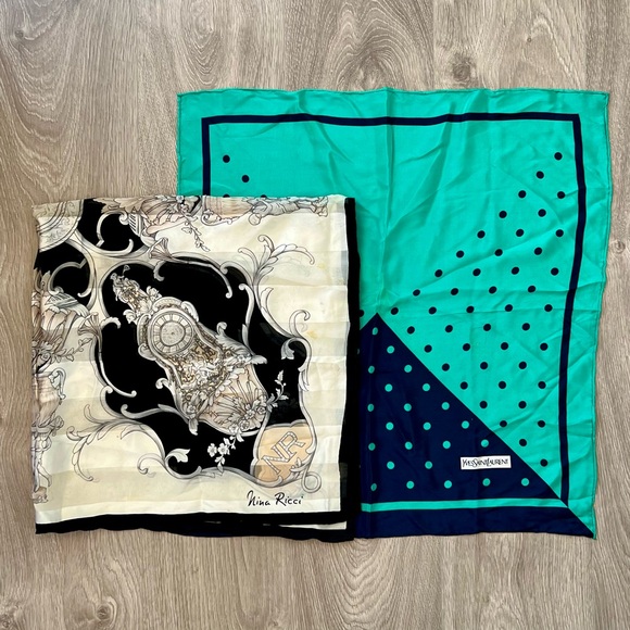 Yves Saint Laurent Accessories - Set of 2 scarves YSL Nina Ricci Yves Saint Laurent